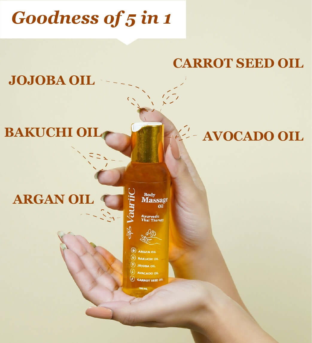 Body Massage Oil for Ayurvedic Thai Therapy | VauriiC SkinCare