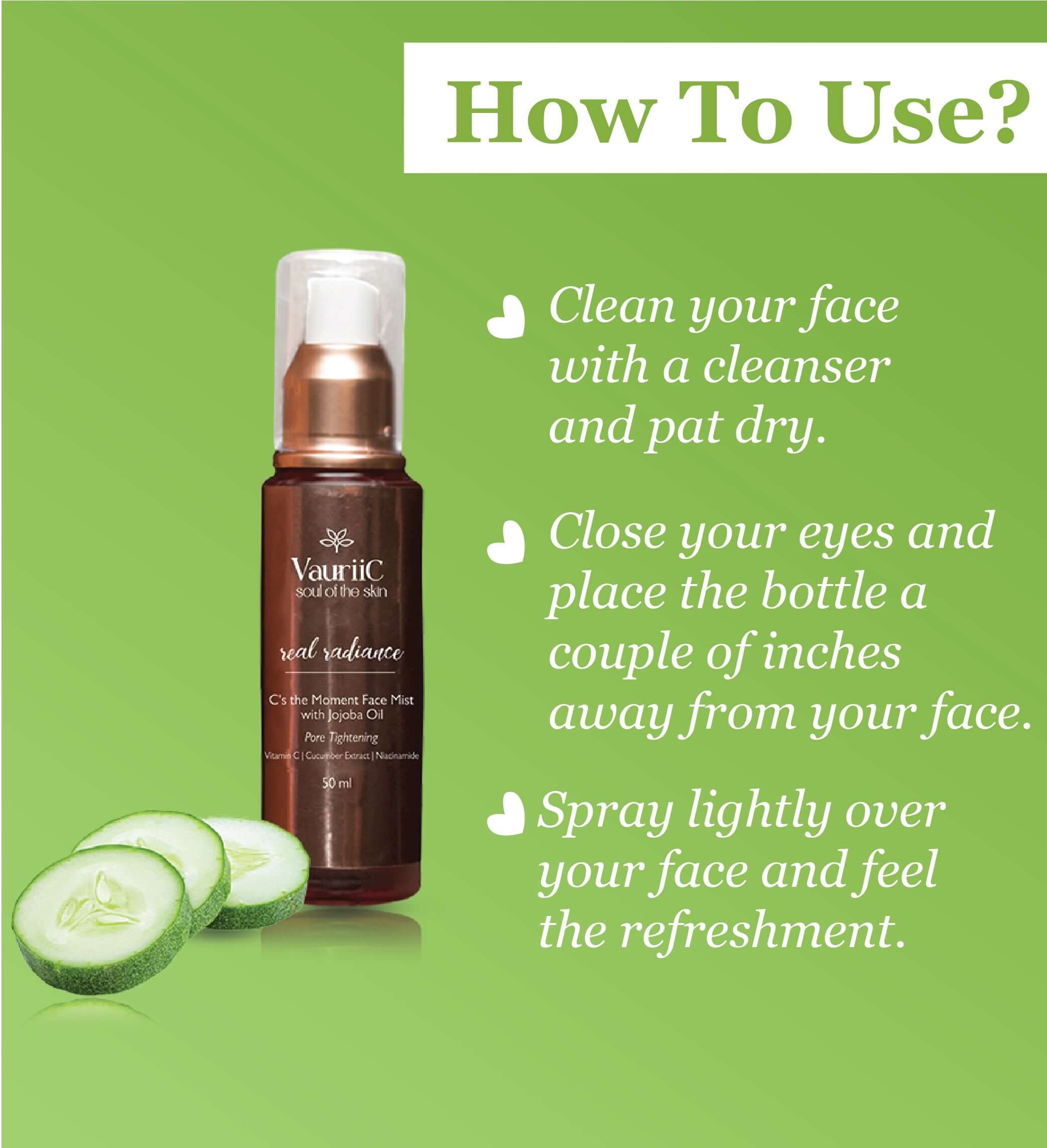 Face Mist with Jojoba Oil for Dry Skin, Enhances Face Glow | VauriiC Skincare