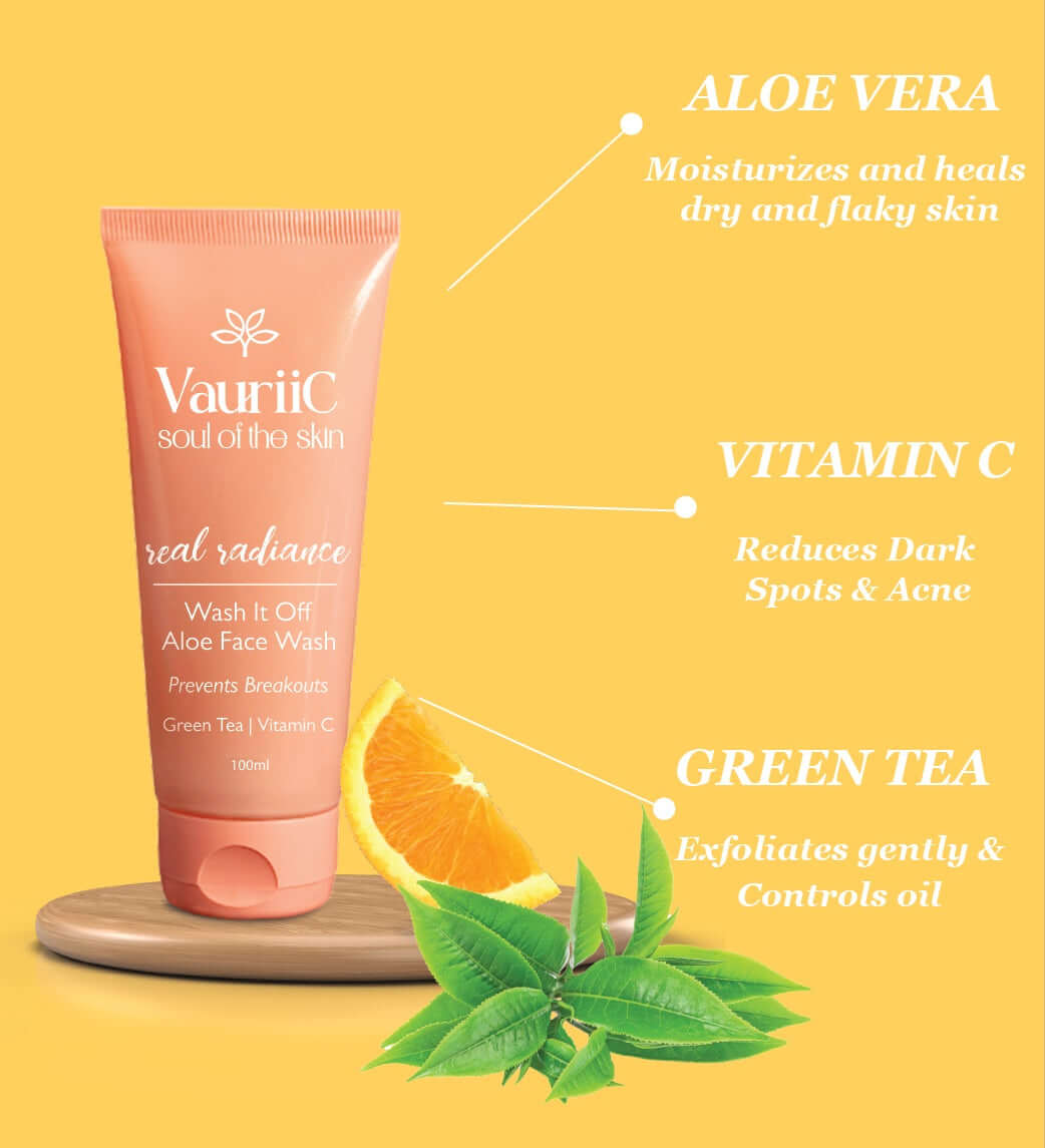 Green Tea Aloe Vera Face Wash | VauriiC Skincare
